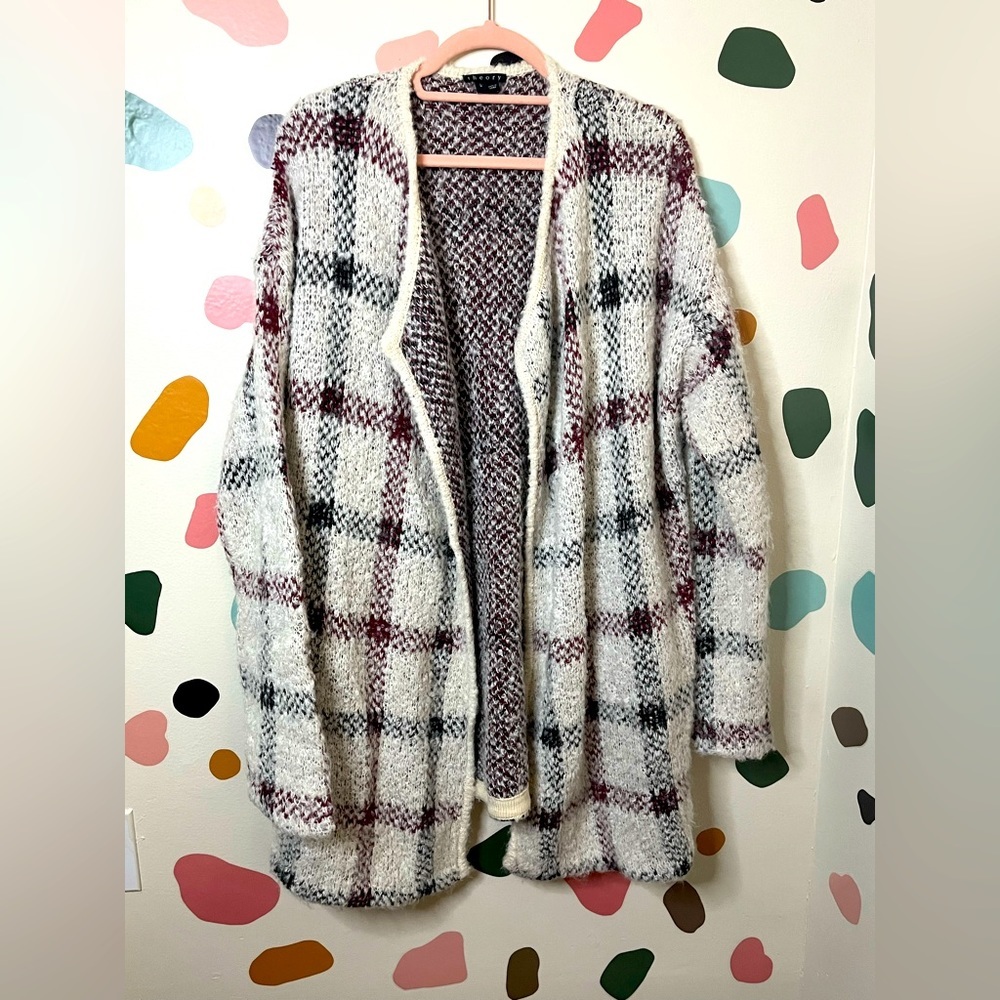Theory Plaid Cardigan​
